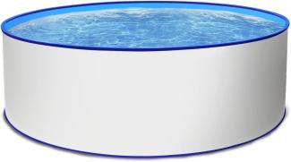Pool Toni blau Stahlwandpool rund 300 x 120 cm Einzelbecken