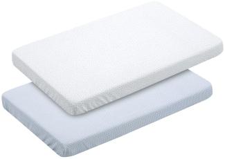 Cambrass - 2 Fitted Sheet-Small Bed 50x82x10 Cm Vichy10 Blue