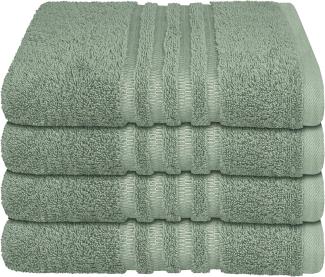 Schiesser Frottier Handtücher Milano im 4er Set aus flauschiger, hautfreundlicher Baumwolle, MADE IN GREEN 50x100