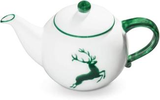 Grüner Hirsch, Teekanne 1,5L - Gmundner Keramik Teekanne - Mikrowelle geeignet, Spülmaschinenfest