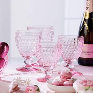 Villeroy & Boch Vorteilset 4 Stück Boston coloured Rotweinglas rose rosa 1173090024
