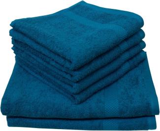 Bio Handtuch in vielen Farben & Größen, GOTS-zertifiziert Duschtuch, 70x140 cm, petrol
