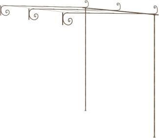 Garten-Pergola Antik-Braun 3x3x2,5 m Eisen