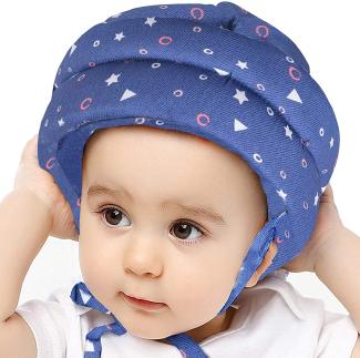 IULONEE Baby Helm Kopfschutz Kleinkind Schutzhut Verstellbarer Sicherheitshelm Kollisionsvermeidung Schutzkappen(Sternenblau)