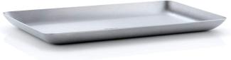Blomus Basic Tablett, Snackstablett, Beilagenplatte, Platte, Edelstahl, 13 x 22 cm, 63611