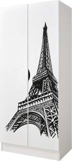 Leomark 'Roma' 2-trg. Kleiderschrank, Eiffelturm