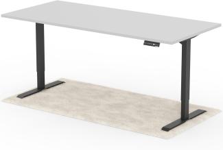 Schreibtisch DESK 200 x 90 cm - Gestell Schwarz, Platte Grau