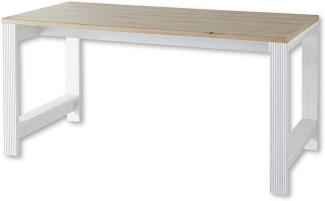 JASMIN Schreibtisch in Pinie hell, Artisan Eiche Optik - Bürotisch Computertisch mit großer Arbeitsfläche - Landhausstil Büromöbel Komplettset - 160 x 76 x 80 cm (B/H/T)