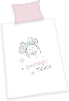 Disney Minnie Mouse Bettwäsche 100 x 135cm 100% Bio-Baumwolle Flanell Bettwäsche