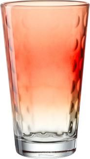 Leonardo Trinkglas Optic, Trinkbecher, Kalk-Natron-Glas, Rot, 540 ml, 023485