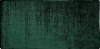Teppich Viskose dunkelgrün 80 x 150 cm GESI II