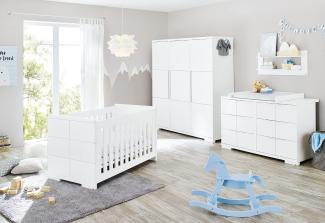Pinolino 'Polar' 3-tlg. Babyzimmer-Set weiß, breit, 3-türig