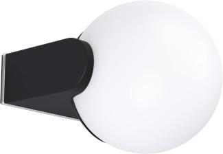 Eglo 99572 Wandleuchte RUBIO Aluguss schwarz / Kunststoff weiß LxBxH:17,0x17,0x19,0cm - IP44 - 1X15W