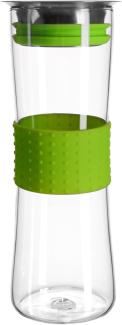 Glas-Karaffe mit Silikonmanschette, grün
