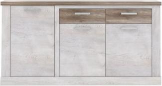 Sideboard Durio 1 Pinie weiß 174x90x41 cm Anrichte Schrank Wohnzimmer