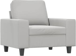 1-Sitzer-Sofa Hellgrau 60 cm Mikrofasergewebe