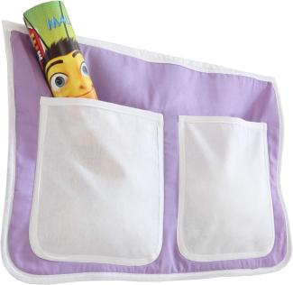 Ticaa Bett-Tasche für Hoch- und Etagenbetten - lila-weiß
