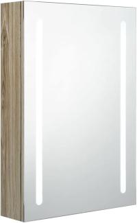 vidaXL LED-Bad-Spiegelschrank Eichenoptik 50x13x70 cm, Mit Beleuchtung [326499]