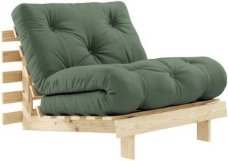 Karup Design Roots Futonsessel Gestell Natur Matratze Olive Green