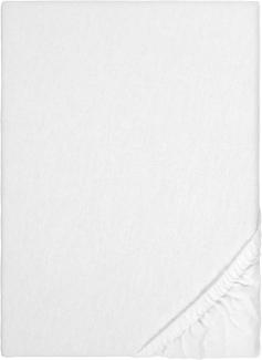 biberna wasserundurchlässiges Molton-Spannbettlaken Uni Weiß 180x200 cm