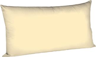 Fleuresse Interlock-Jersey-Kissenbezug uni colours vanille 0215, Größe 40x80 cm