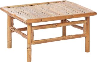 Gartentisch 64 x 55 cm Massivholz Heller Holzfarbton CERRETO