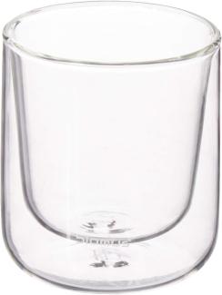Blomus Nero Kaffeegläser-Set, 2-tlg, Thermo-Kaffeegläser, Kaffeebecher, Glas, Becher, 200 ml, 63653