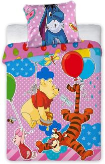 Disney Winnie der Pooh und seine Freunde - Bettwäsche - Set 100x135 40x60cm Rosa