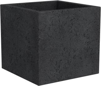 Pflanzenservice Übertöpfe Scheurich C-Cube 29 x 29 x 27 cm, Stony Black