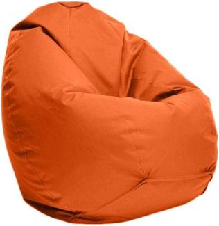 Bruni Sitzsack Classico L in Orange – XL Sitzsack mit Innensack zum Lesen, Abnehmbarer Bezug, lebensmittelechte EPS-Perlen als Bean-Bag-Füllung, aus Deutschland