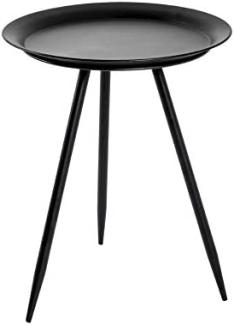 HAKU Möbel Beistelltisch, Metall, schwarz, Ø 38 x H 47 cm