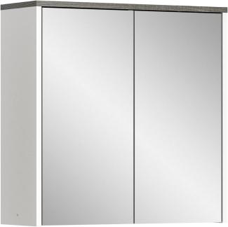 Badezimmer Spiegelschrank LosAngeles in weiß und Rauchsilber grau 60 cm