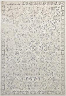Orientalischer Samt Teppich Mahal - 160x230x0,3cm - creme, Jeansblau