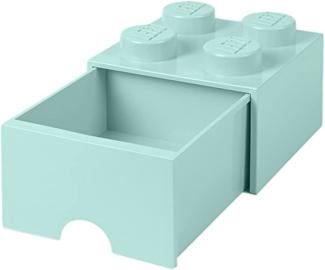 Lego 'Storage Brick 4' Aufbewahrungsbox mintgrün mit 1 Schublade