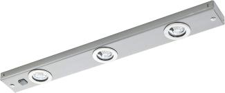 Eglo 93707 LED Küchenleuchte KOB Stahl nickel-matt L:60cm B:7cm H:2,5cm max. 3X2,3W 3000K mit Wippschalter