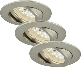 Briloner LED Einbauleuchten Attach matt-nickel 3er Set Deckenspot Lampen