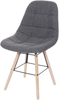 Esszimmerstuhl HWC-A60 II, Stuhl Küchenstuhl, Retro 50er Jahre Design ~ Stoff/Textil grau