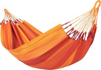 La Siesta Single-Hängematte MODESTA volcano orange Klassische Einzel-Hängematte aus Bio-Baumwolle