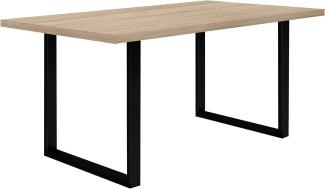 FORTE TABLES Tisch nicht ausziehbar, Holzwerkstoff, Sonoma Eiche, 160 x 74. 7 x 90 cm