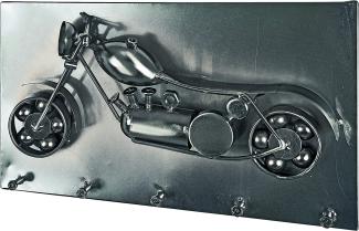Haku-Möbel Wandgarderobe, schwarz Nickel, 9 x 35 x H: 20 cm