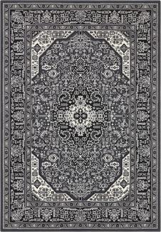 Orientalischer Kurzflor Teppich Skazar Isfahan Dunkelgrau - 120x170x0,9cm