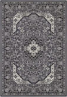 Orientalischer Kurzflor Teppich Skazar Isfahan Dunkelgrau - 120x170x0,9cm