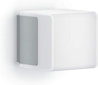 Steinel LED-Außenwandleuchte L 835 SC silber, 160°-iHF-Bewegungsmelder, Bluetooth, Einstellbar via App, UV-beständiger Kunststoff, 9,1 W, 616 lm