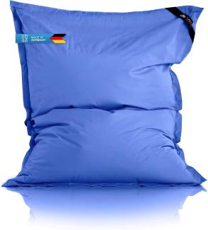 LAZY BAG Original Indoor & Outdoor Sitzsack XXL 400L Riesensitzsack Sitzkissen Sessel für Kinder & Erwachsene 180x140cm (Blau)