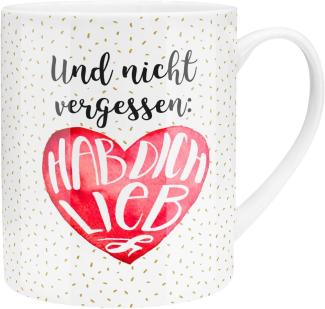 GRUSS & CO XL-Tasse Motiv "Lieb" | Große Tasse aus Porzellan, Jumbo-Tasse, 60 cl, Tasse mit Spruch | Geschenk, Freund, Freundin | 45759