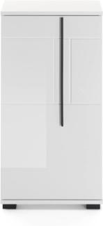 Badezimmer Kommode Design-D in Hochglanz weiß 45 x 87 cm