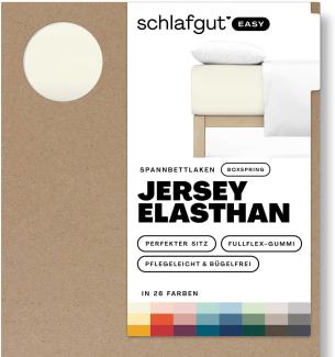 Schlafgut Spannbetttuch EASY Jersey Elasthan Boxspring | 90x190 - 100x220 cm | yellow-light