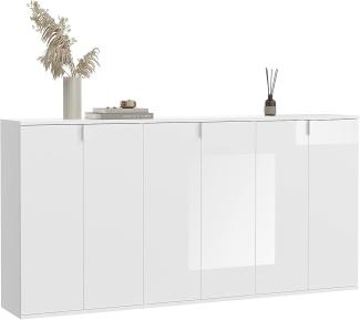 Sideboard ProjektX in weiß Hochglanz 183 x 99 cm