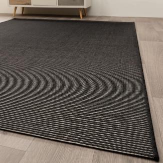 In- und Outdoor Teppich Halland, Farbe: Schwarz, Größe: 80x150 cm