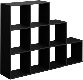 Vicco Raumteiler mit 9 Fächern, Schwarz